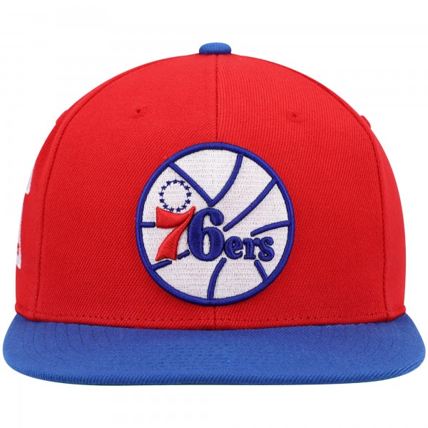 Бейсболка Philadelphia 76ers Mitchell & Ness Hardwood Classics - Red/Royal