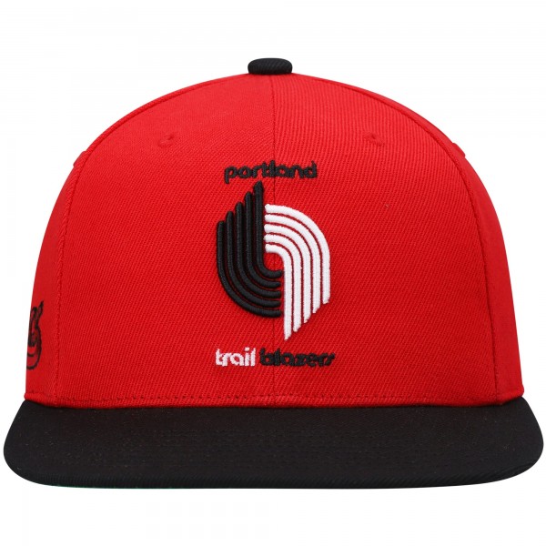 Бейсболка Portland Trail Blazers Mitchell & Ness Hardwood Classics - Red/Black