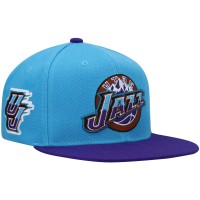 Бейсболка Utah Jazz Mitchell & Ness Hardwood Classics - Light Blue/Purple