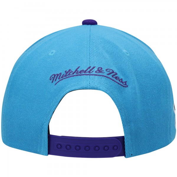 Бейсболка Utah Jazz Mitchell & Ness Hardwood Classics - Light Blue/Purple