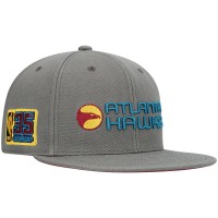 Бейсболка Atlanta Hawks Mitchell & Ness Hardwood Classics NBA 35th Anniversary Carbon Cabernet - Charcoal