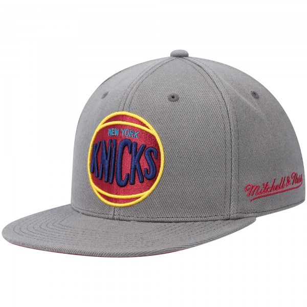 Бейсболка New York Knicks Mitchell & Ness Hardwood Classics 50th Anniversary Carbon Cabernet - Charcoal