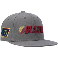 Бейсболка Portland Trail Blazers Mitchell & Ness Hardwood Classics NBA 50th Anniversary Carbon Cabernet - Charcoal