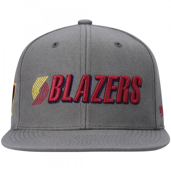 Бейсболка Portland Trail Blazers Mitchell & Ness Hardwood Classics NBA 50th Anniversary Carbon Cabernet - Charcoal