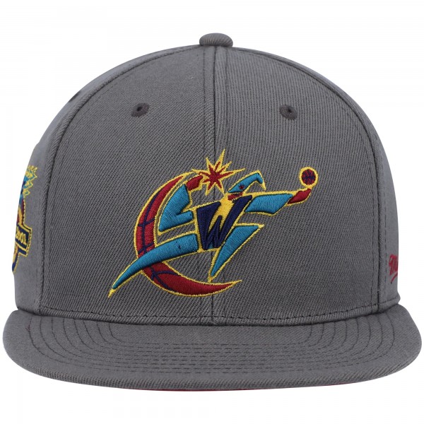 Бейсболка Washington Wizards Mitchell & Ness Hardwood Classics 2001 NBA All-Star Game Carbon Cabernet - Charcoal