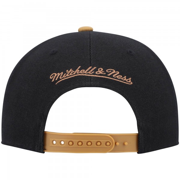 Бейсболка Philadelphia 76ers Mitchell & Ness Hardwood Classics Gradient Wordmark - Black/Tan