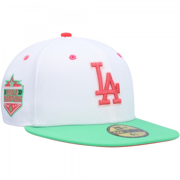 Бейсболка Los Angeles Dodgers New Era  Watermelon Lolli 59FIFTY - White/Green