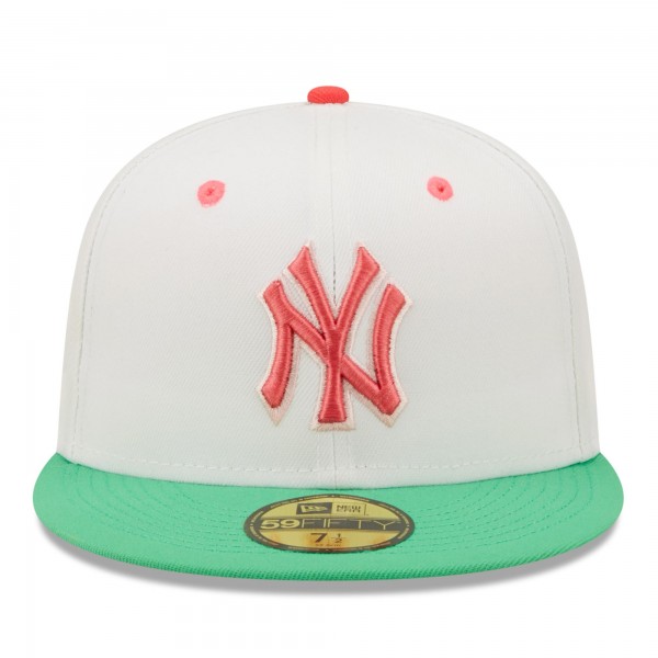 Бейсболка New York Yankees New Era 1999 World Series Watermelon Lolli 59FIFTY - White/Green