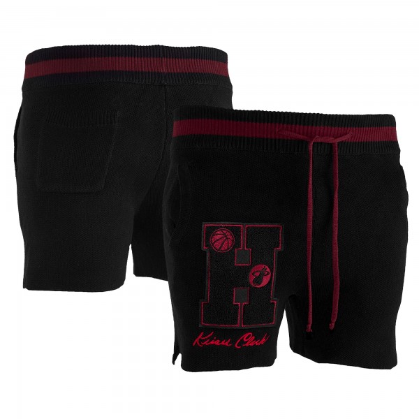 Miami Heat NBA x Keiser Clark Black/Red No Caller ID Knit Shorts
