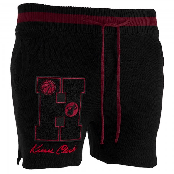 Miami Heat NBA x Keiser Clark Black/Red No Caller ID Knit Shorts