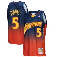 Игровая форма Baron Davis Golden State Warriors Mitchell & Ness 2006/07 Hardwood Classics Fadeaway Swingman - Navy/Orange