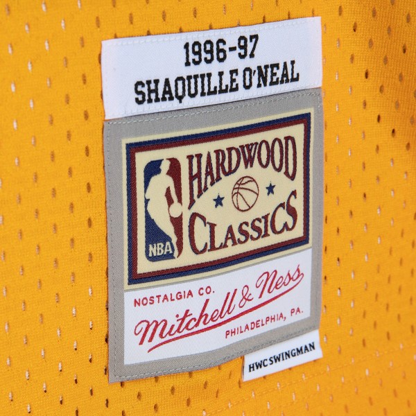 Игровая форма Shaquille ONeal Los Angeles Lakers Mitchell & Ness 1996/97 Hardwood Classics Fadeaway Swingman Player - Gold/Black