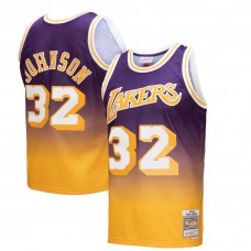 Игровая форма Magic Johnson Los Angeles Lakers Mitchell & Ness 1984/85 Hardwood Classics Fadeaway Swingman Player - Gold/Purple