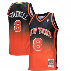 Игровая форма  Latrell Sprewell New York Knicks Mitchell & Ness 1998/99 Hardwood Classics Fadeaway Swingman Player - Orange/Black
