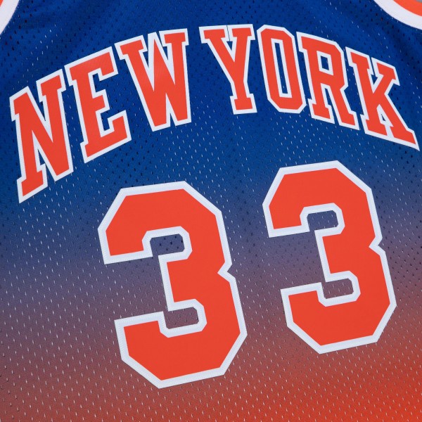 Игровая форма  Patrick Ewing New York Knicks Mitchell & Ness 1991/92 Hardwood Classics Fadeaway Swingman Player - Orange/Royal