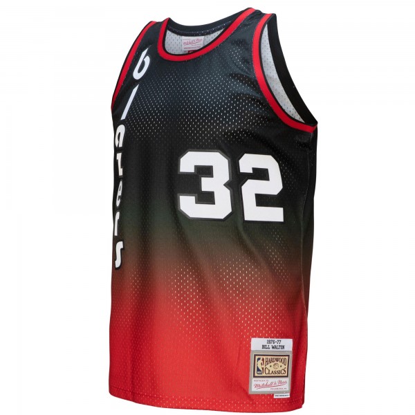 Игровая форма  Bill Walton Portland Trail Blazers Mitchell & Ness 1976/77 Hardwood Classics Fadeaway Swingman Player - Red/Black
