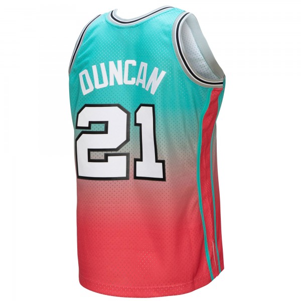 Игровая форма  Tim Duncan San Antonio Spurs Mitchell & Ness 1998/99 Hardwood Classics Fadeaway Swingman Player - Pink/Teal