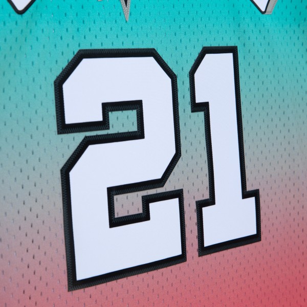Игровая форма  Tim Duncan San Antonio Spurs Mitchell & Ness 1998/99 Hardwood Classics Fadeaway Swingman Player - Pink/Teal