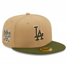 Бейсболка Los Angeles Dodgers New Era Pink Undervisor 59FIFTY - Khaki/Olive