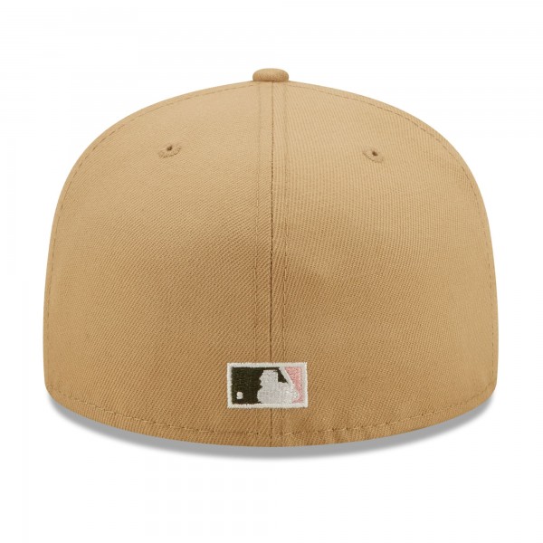 Бейсболка Los Angeles Dodgers New Era Pink Undervisor 59FIFTY - Khaki/Olive