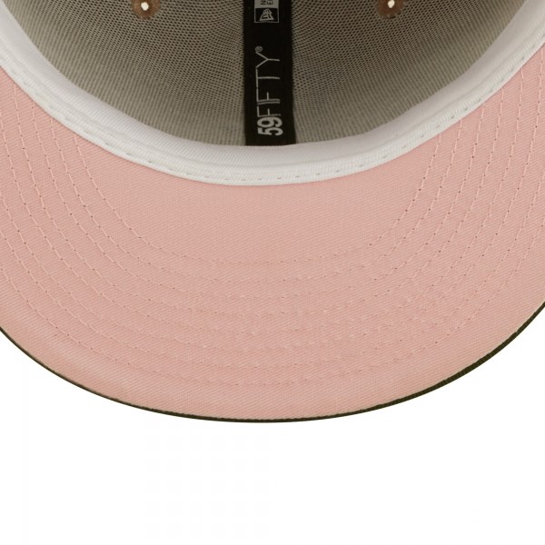 Бейсболка Los Angeles Dodgers New Era Pink Undervisor 59FIFTY - Khaki/Olive