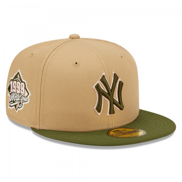 Бейсболка New York Yankees New Era Pink Undervisor 59FIFTY - Khaki/Olive