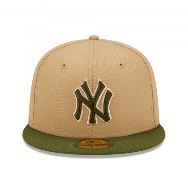 Бейсболка New York Yankees New Era Pink Undervisor 59FIFTY - Khaki/Olive