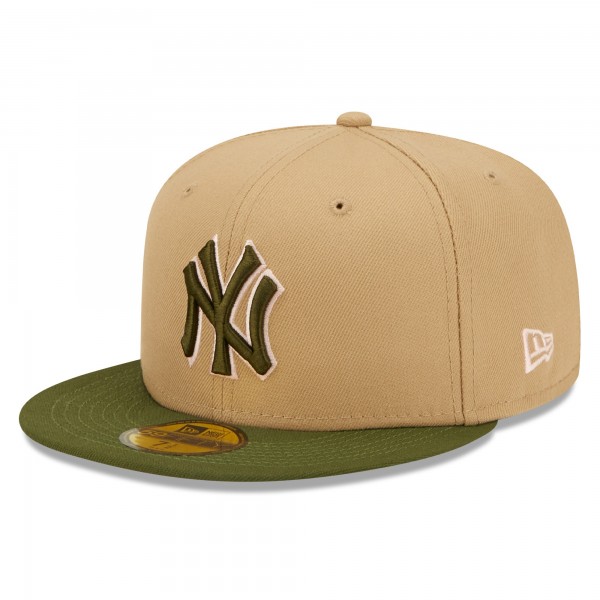 Бейсболка New York Yankees New Era Pink Undervisor 59FIFTY - Khaki/Olive