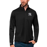 Кофта на короткой молнии New York Yankees Antigua Black Tribute