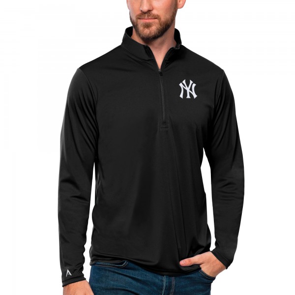 Кофта на короткой молнии New York Yankees Antigua Tribute - Black