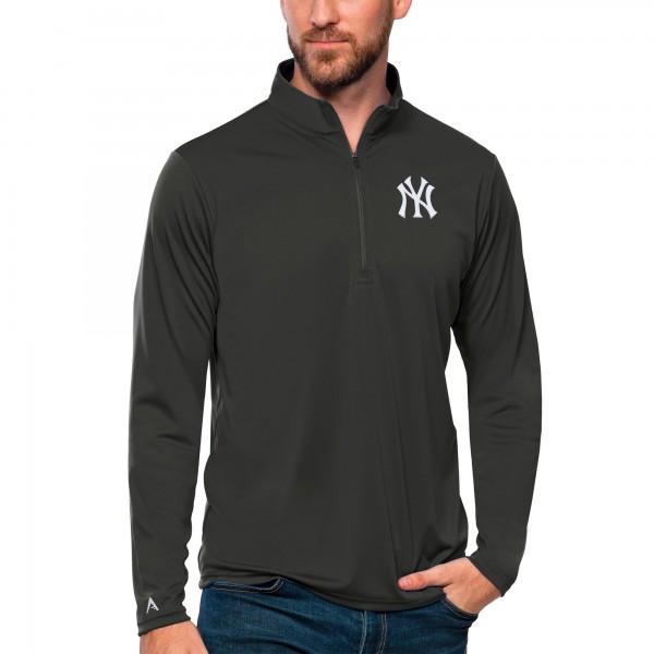 Кофта на короткой молнии New York Yankees Antigua Tribute - Charcoal