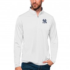 Кофта на короткой молнии New York Yankees Antigua Tribute - White