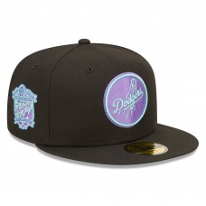 Бейсболка Los Angeles Dodgers New Era 40th Anniversary Black Light 59FIFTY - Black