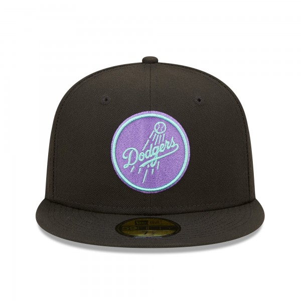 Бейсболка Los Angeles Dodgers New Era 40th Anniversary Black Light 59FIFTY - Black