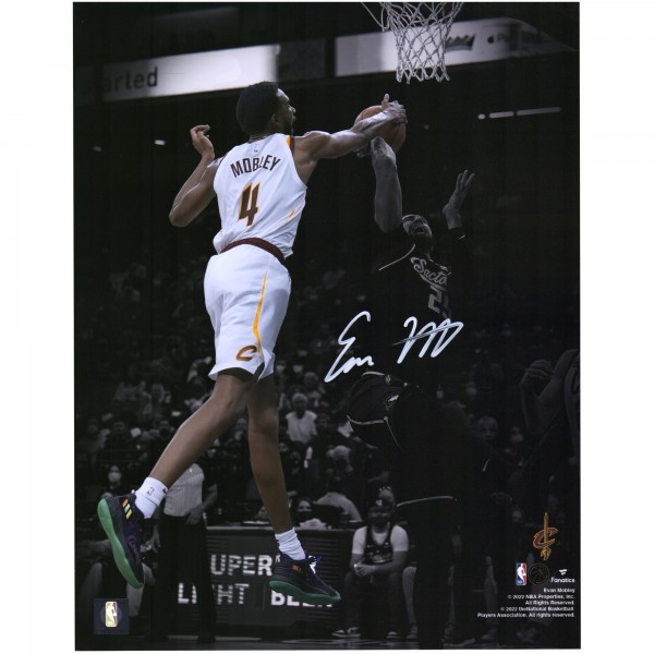 Autographed Cleveland Cavaliers Evan Mobley Fanatics Authentic 11 x 14 Spotlight Block Photograph