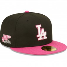 Бейсболка Los Angeles Dodgers New Era 1981 World Series Champions  Passion 59FIFTY - Black/Pink