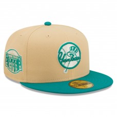 Бейсболка New York Yankees New Era  Mango Forest 59FIFTY - Natural/Teal