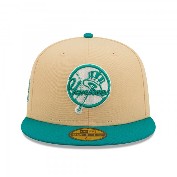 Бейсболка New York Yankees New Era  Mango Forest 59FIFTY - Natural/Teal