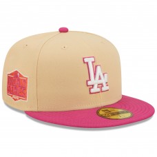 Бейсболка Los Angeles Dodgers New Era 2020 World Series Mango Passion 59FIFTY - Orange/Pink