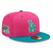 Бейсболка Los Angeles Dodgers New Era Cooperstown Collection 1981 World Series Passion Forest 59FIFTY - Pink/Green