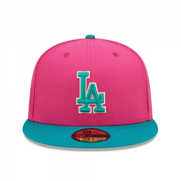Бейсболка Los Angeles Dodgers New Era Cooperstown Collection 1981 World Series Passion Forest 59FIFTY - Pink/Green