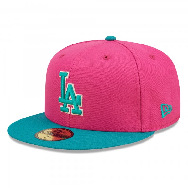 Бейсболка Los Angeles Dodgers New Era Cooperstown Collection 1981 World Series Passion Forest 59FIFTY - Pink/Green