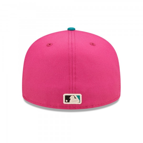 Бейсболка Los Angeles Dodgers New Era Cooperstown Collection 1981 World Series Passion Forest 59FIFTY - Pink/Green