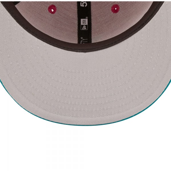 Бейсболка Los Angeles Dodgers New Era Cooperstown Collection 1981 World Series Passion Forest 59FIFTY - Pink/Green