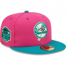 Бейсболка New York Yankees New Era Cooperstown Collection Yankee Stadium Passion Forest 59FIFTY - Pink/Green