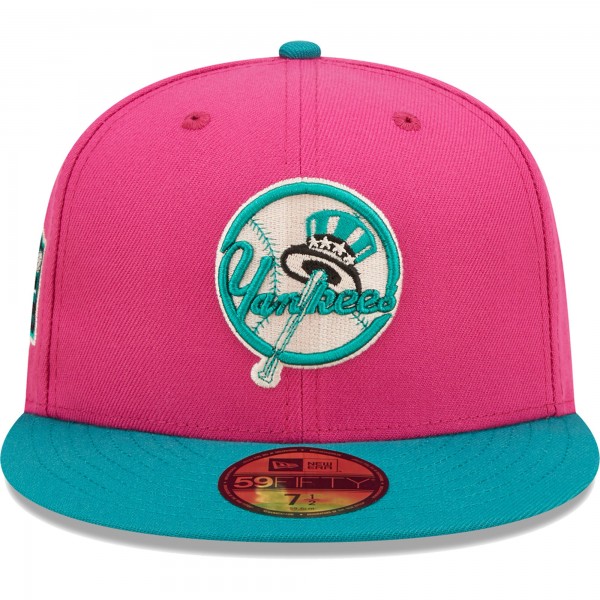 Бейсболка New York Yankees New Era Cooperstown Collection Yankee Stadium Passion Forest 59FIFTY - Pink/Green
