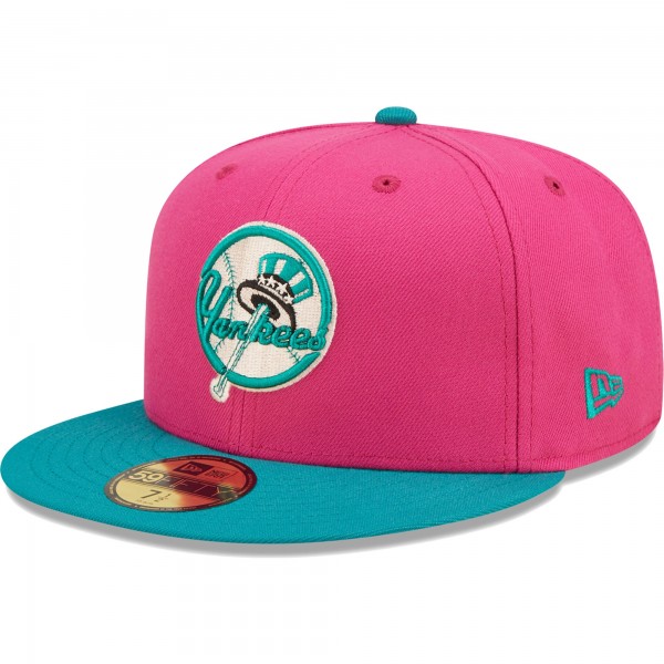 Бейсболка New York Yankees New Era Cooperstown Collection Yankee Stadium Passion Forest 59FIFTY - Pink/Green