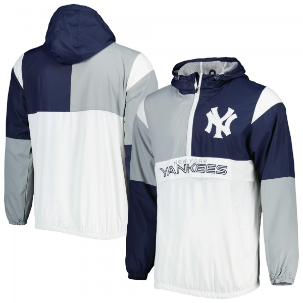 Куртка на короткой молнии New York Yankees G-III Sports by Carl Banks Fair Catch - Navy/Gray