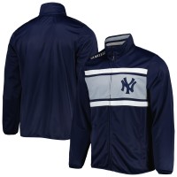 Кофта на молнии New York Yankees G-III Sports by Carl Banks Off Tackle Full-Zip Track - Navy
