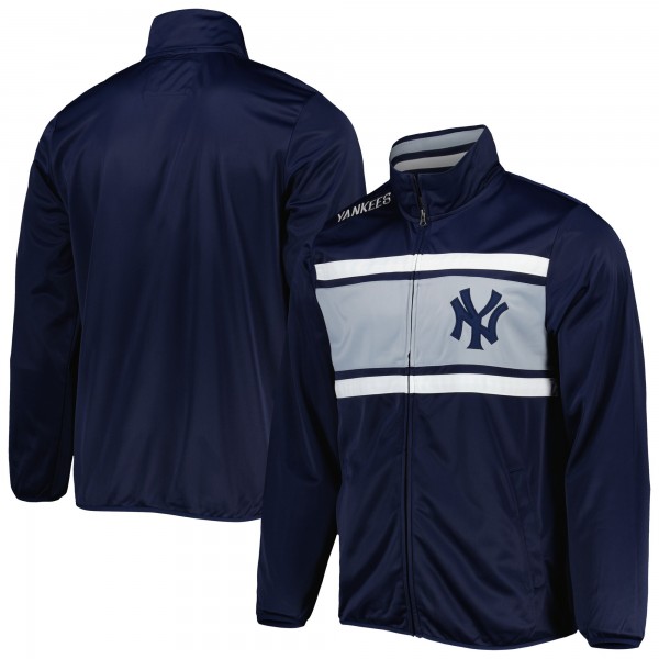 Кофта на молнии New York Yankees G-III Sports by Carl Banks Off Tackle Full-Zip Track - Navy